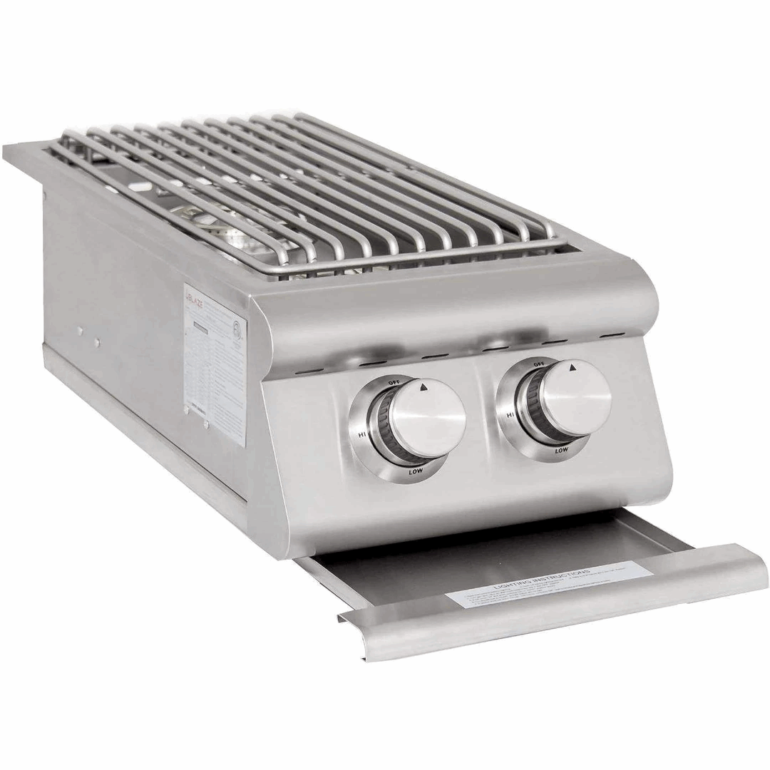 Blaze Premium LTE Built-In Double Burner with Lights - BLZ-SB2LTE