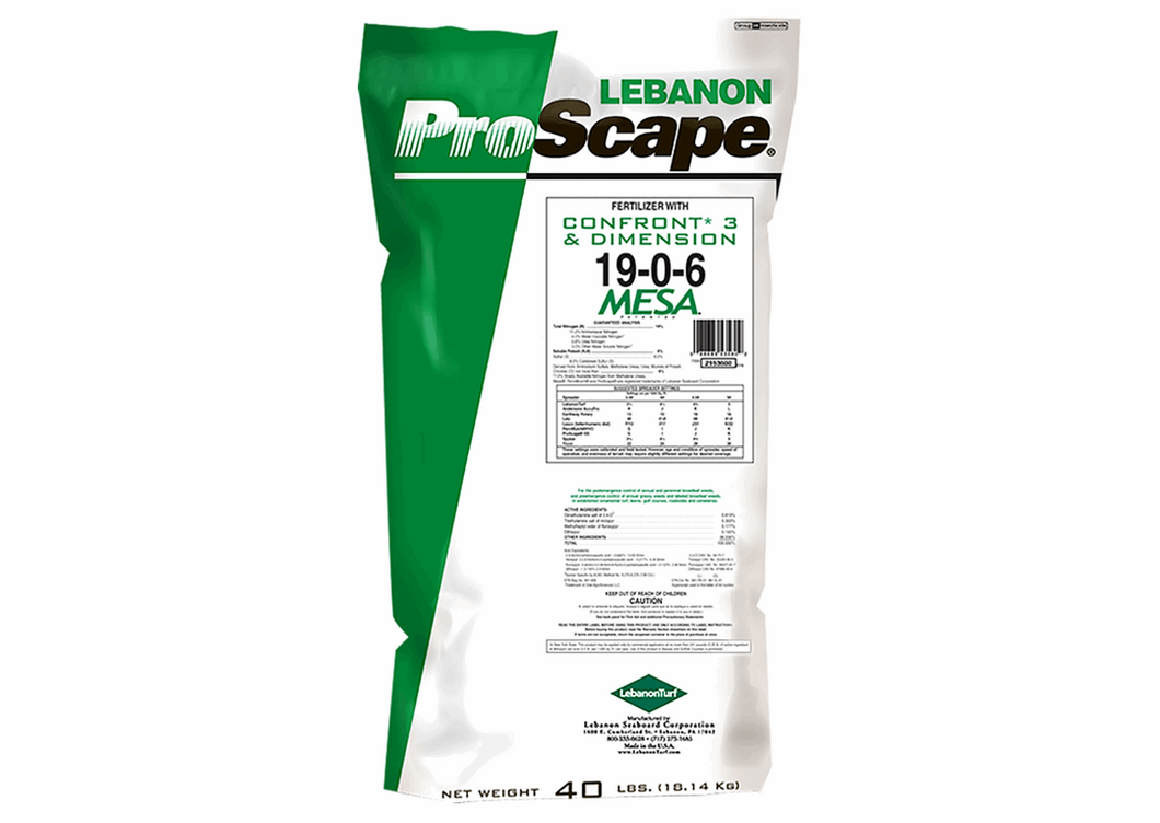 confront label herbicide ProScape 19-0-6 33% MESA Confront3 + .145 Dimension