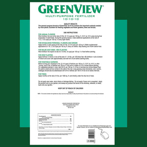 GreenView 10-10-10 All Purpose Fertilizer - 40LB Bag